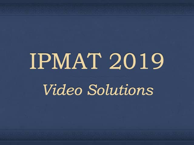 Previous Year Papers Video Solutions 4 ipmat 2019 video solutions