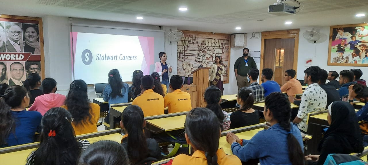 Campus Placement Training Program 14 Campus placement preparation seminar with students and trainers in an auditorium
