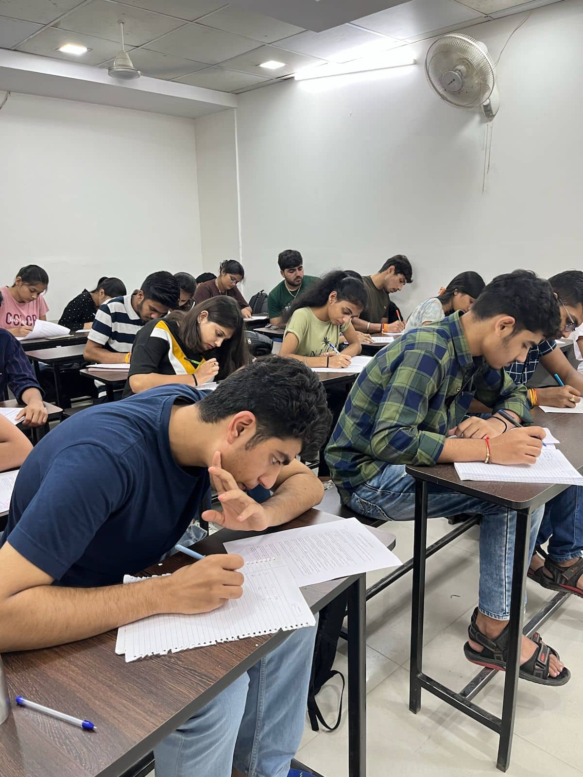 Class test in progress at Stalwart Indore center